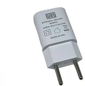 Fonte Adaptadora de Alimentacao Ca/cc Parede Plug Padrao Nbr 14136/usb-a 100-240 Vca/50/60 Hz 5 Vcc