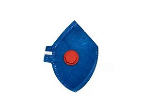 Kit 10 Máscara Respirador Descartável Pff1 com Válvula Azul
