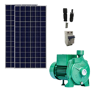 Kit Bomba Solar Ebara Thebe B-10 560w + Disjuntor + 2 Pares de Conectores Mc4 + 2 Placas