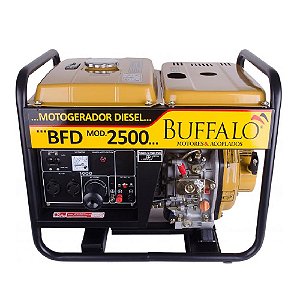 Gerador Buffalo Diesel Bfd Mod 2500 5cv 2,2kw Monofasico 110/220v P. Manual