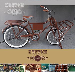 FoodBike Marrom - Bicicleta Cargueira Cargo Carga Aro 26 BikeFood