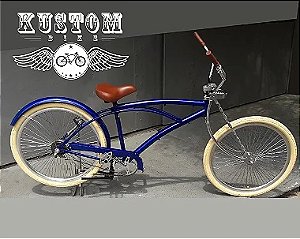 Bicicleta Low Rider Rodas 72 Raios Old School - Low Bike LowBike Azul Royal