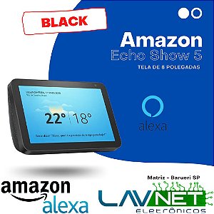 Amazon echo show 5 (2ª geração) tela 5.5" smart speaker com alexa