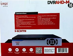 DVR 16 CANAIS AHD KP-CA104 Ipega xmeye