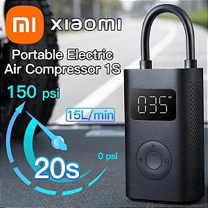 Bomba Ar Portátil Xiaomi Modelo 1s Mini Compressor Mjcqb05qj