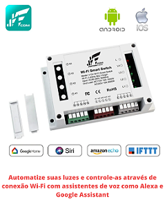 Jwcom Smart Interruptor Wifi SA-4CH Automação Residencial Alexa/Google