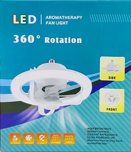 Lampada Ventilador Rotacional 360 RGB
