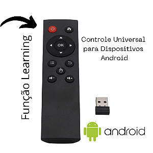 Controle remoto sem fio universal Air Mouse para Android TV, TV Box, projetor, receptor USB, sem giroscópio, 2.4G