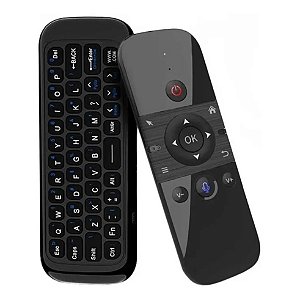 Controle Mini Teclado Air Mouse Sem Fio Giroscópio Com Google assistente de Voz Recarregável