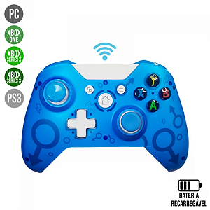 Controle sem Fio Xbox One/XSS/XSX/PS3/PC – Azul