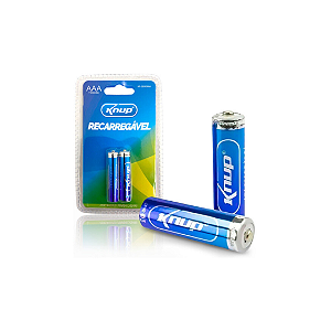 Kit c/ 2 Pilhas AA 1100 mah Recarregaveis Knup