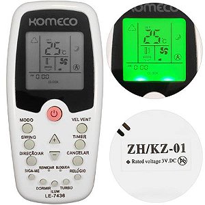Controle AR Condicionado Komeco 8020