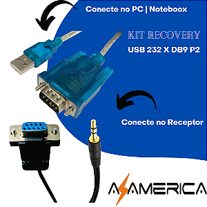 Kit recovery USB x RS232 + P2 DB9