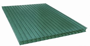 Placa de Policarbonato Alveolar 6mm Verde