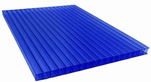 Placa de Policarbonato Alveolar 6mm Azul