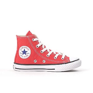 Tênis Converse All Star Chuck Taylor Juvenil Preto e Vermelho