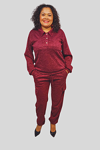 Conjunto Feminino Tricot Melange