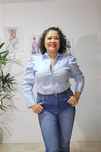 Camisa Feminina Manga Bufante