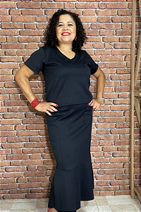 Conjunto de Saia e Blusa Thayná
