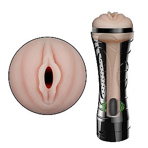 Masturbador Lanterna Em Formato Vagina Com Textura Interna Em Cyberskin Com Vibração