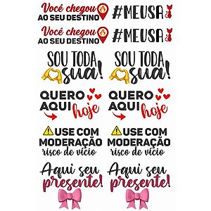 Tatuagem Adesiva Temporária 10 x 15 - Ponto Sex SKU03