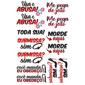 Tatuagem Adesiva Temporária 10 x 15 - Ponto Sex SKU04