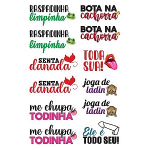 Tatuagem Adesiva Temporária 10 x 15 - Ponto Sex SKU05