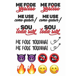 Tatuagem Adesiva Temporária 10 x 15 - Ponto Sex SKU12