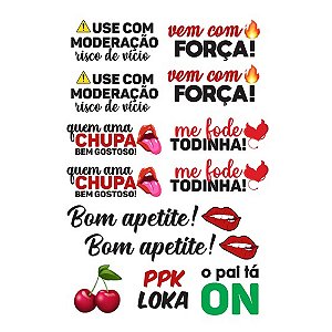 Tatuagem Adesiva Temporária 10 x 15 - Ponto Sex SKU14