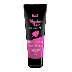 Gel Lubrificante Íntimo a Base de Água com Sabor Algodão Doce - Intt