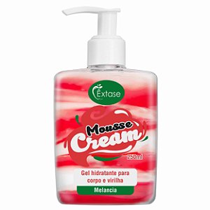 Gel Hidratante Beijável Mousse Cream Melancia 250ml - Êxtase