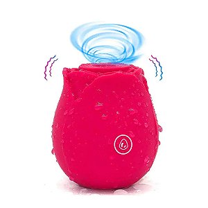 Estimulador De Clitóris Em Formato Rosa Com 10 Níveis De Pressão E Estimulo