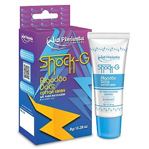 Shock G Vibrador Líquido Excitante 8g Sabor Algodão Doce - La Pimienta