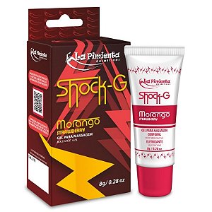 Shock G Vibrador Líquido Excitante 8g Sabor Morango - La Pimienta