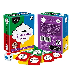 Jogo de Dado & Raspadinha Kama Sutra Hétero Reutilizável da Diversão em Cubo