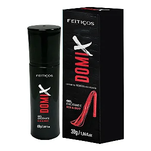 Domix Gel Excitante de Adestramento Ice & Hot Linha BDSM Premium 30g Feitiços Aromáticos