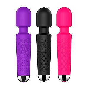 Vibrador Varinha Mágica Recarregável – 20 Modos + 8 Velocidades | Vip Mix