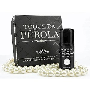 Toque da Pérola Loção e Colar de Pérolas para Massagem Sensual Hot Flowers