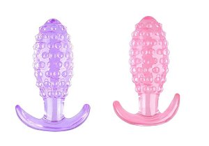Plug Anal Cônico com Textura de Bolinhas 10,5X3,5CM Sexy Import