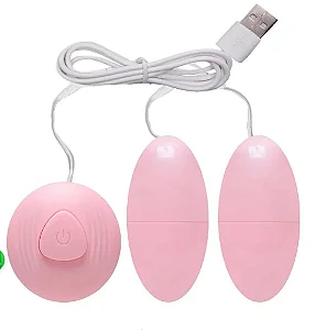 Cápsula Dupla Vibrador Fio USB