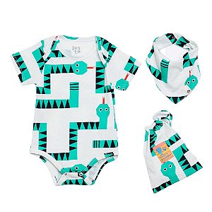 Conjunto Body e Babador Labirinto - Bento