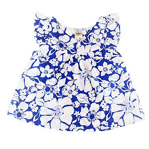 Blusa Floral Azul Babados - OshKosh