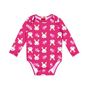 Body Rosa Choque Infantil Menina - Kyly