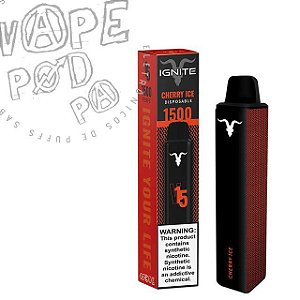 Pod Descartável 1500 Puffs Ignite V15 Cherry Ice