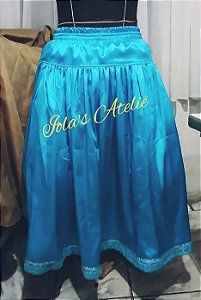 Saia azul turquesa para Umbanda e Candomblé
