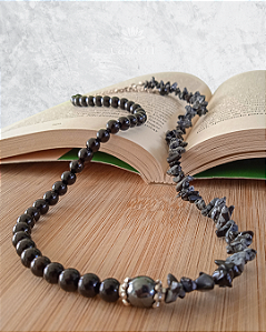 Colar Duo II - Obsidiana