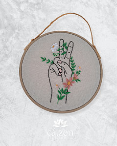 Bastidor Bordado Paz e Amor