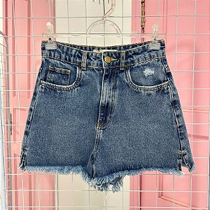 Short jeans cintura alta - 36