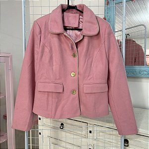 Casaco rosa de lã novo - G