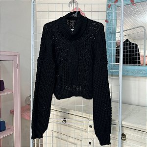 Tricot grosso novo com gola - P